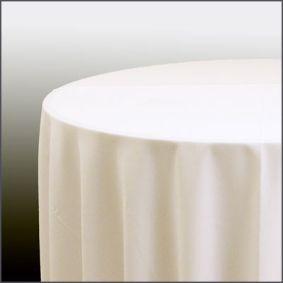 Set / Tisch rund O 175 cm für 8 - 10 Personen mit Tischtuch weiß rund, bestehend aus: