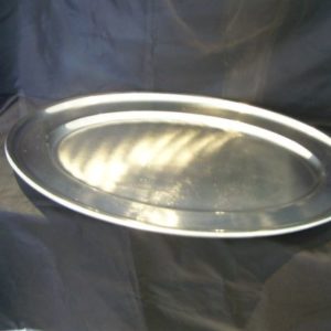 Buffetplatte oval 60x42 cm, T 4 cm  CrNi
