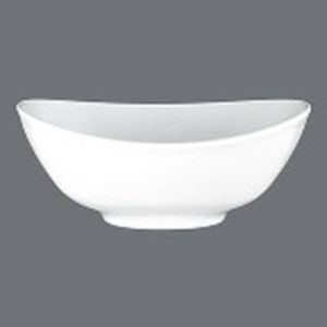 Bowl Meran weiß, oval 15,5cm, tief 5 cm, 0,35 l ohne Untertasse