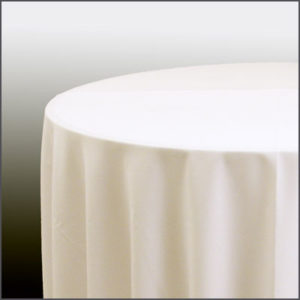 Tischtuch weiß rund O 255 cm (und für Stehtisch) (beste Qualität)