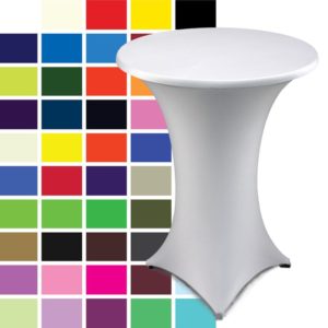 Stretchhusse O 80/85 cm in verschiedenen Farben, für Stehtisch 80/85 cm, H 110 cm, 4 Fuss, ohne Top (beste Qualität) |S|