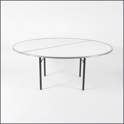 Tisch rund O 175 cm für 8 - 10 Personen, KAlu ( geteilt in 2 Halbmonde, Lift - tauglich )