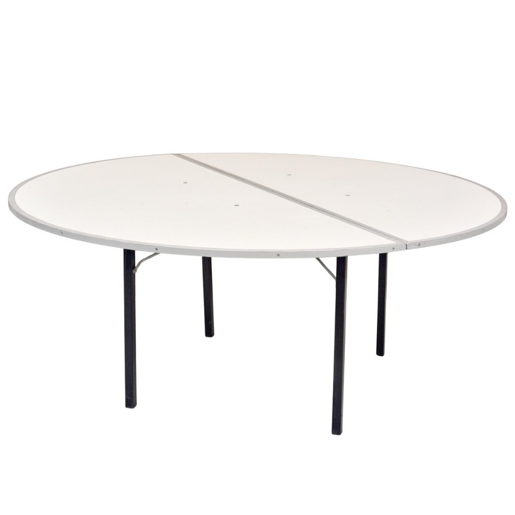 Tisch rund O 175 cm für 8 - 10 Personen, KAlu ( geteilt in 2 HALBMOND, Lift - tauglich )