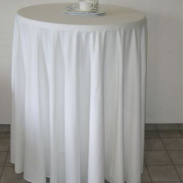 Set / Stehtisch O 70 cm mit Tischtuch rund weiß, bestehend aus: