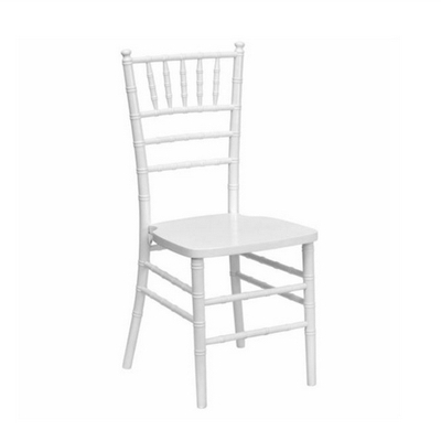 | Weißer Hochzeitsstuhl / Polo Stuhl (Chiavari), mit cremeweißem Samtpolster |M| |G| |H| °