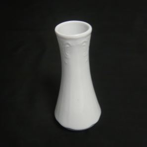Blumenvase porzellan weiß, H 14 cm, Oben O 2,5 cm, für 1 Blume