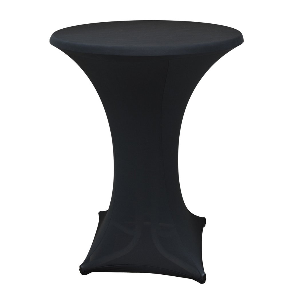 Set / Stehtisch O 85 cm mit Stretchhusse schwarz, bestehend aus: